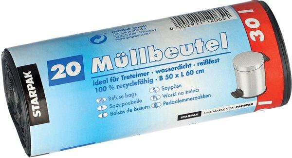 Papstar 12065 Sacchetto per rifiuti (e) (20 x, 30 l)