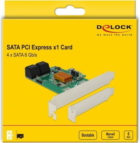Image du produit Delock Carte 4 ports SATA PCI Express 90382