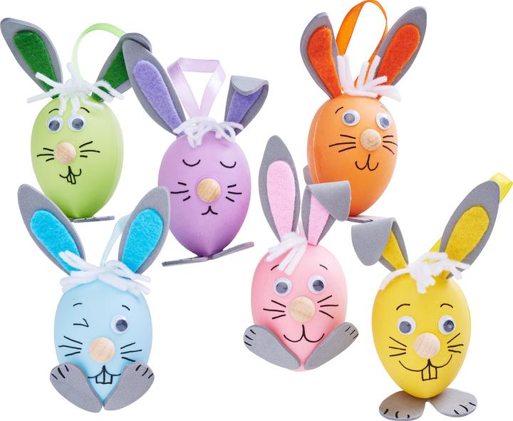 Actual product image VBS Craft set "Colourful bunnies", 6 pieces