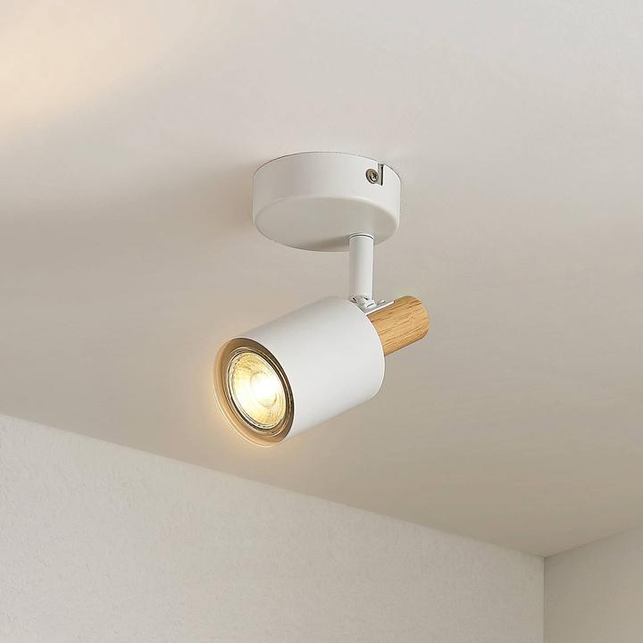Image du produit Lindby Applique murale Junes LED, une flamme, blanc (GU10)