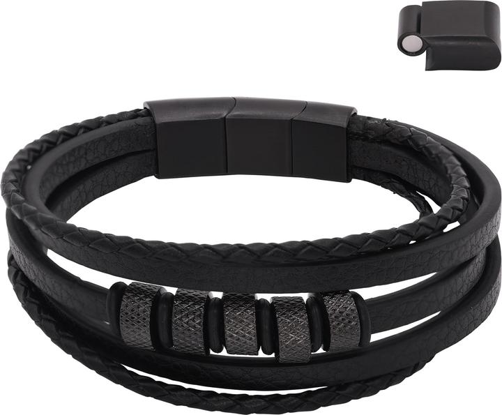 Image du produit Heideman Bracelet en cuir Casper (Acier inoxydable, Cuir)