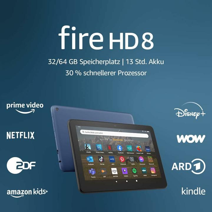 Produktbild Amazon Fire HD 8 (2022) inkl. Alexa (8", 32 GB, Schwarz)