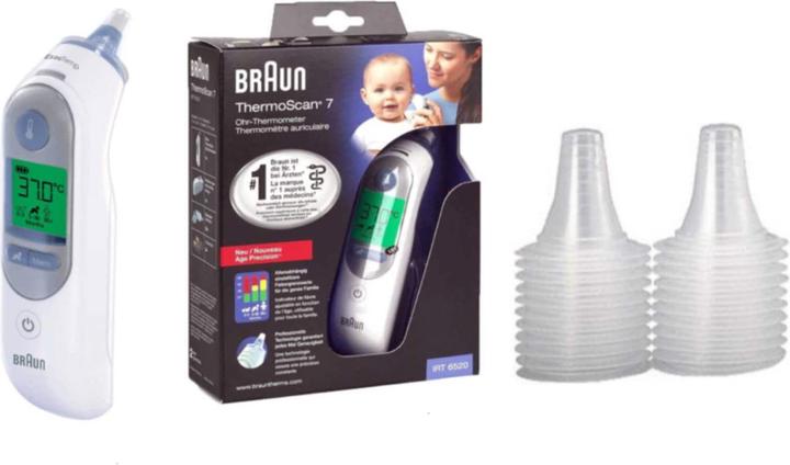 Braun IRT 6520 ThermoScan 7 + protective caps LF 40
