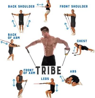 Image du produit Gym Universe Kit de bandes de fitness Resistance avec 11 pièces (Léger)
