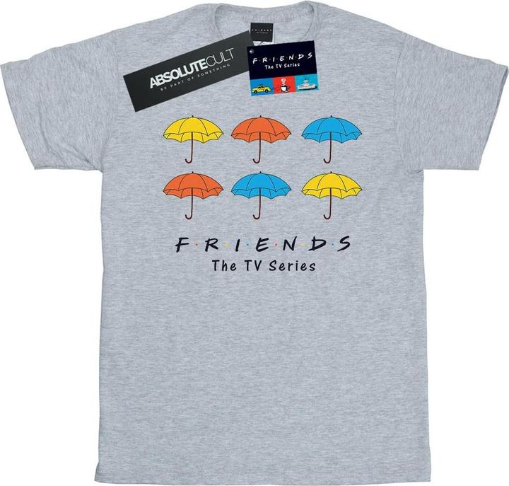 Actual product image Friends Womens/Ladies Coloured Umbrellas Cotton Boyfriend T-Shirt (3XL)