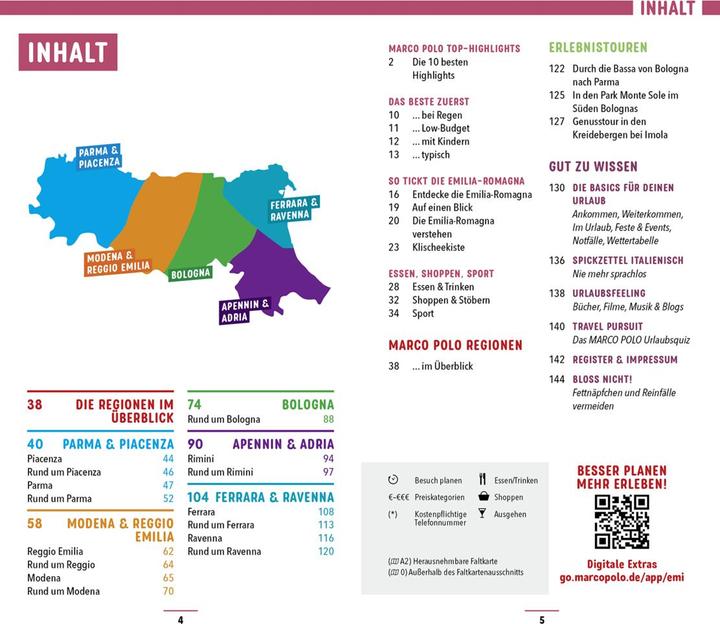 Actual product image Reiseführer Emilia-Romagna, Bologna, Parma, Ravenna (German, Sabine Oberpriller, Bettina Dürr, 2022)
