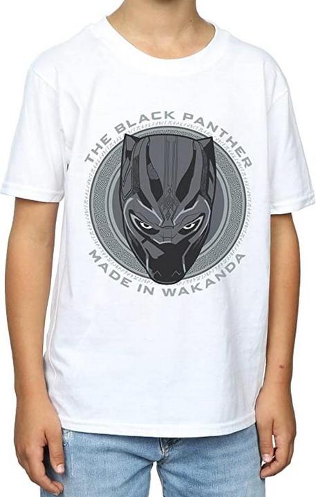 Black TShirt aus Baumwolle Jungen Made in Wakanda