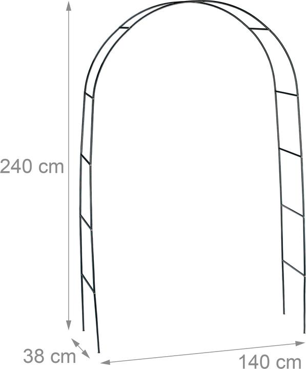 Image du produit Relaxdays Treillis en arc de cercle (38 cm, 140 cm)