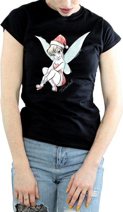 Actual product image Disney Womens/Ladies Tinkerbell Christmas Fairy Cotton T-Shirt (XL)