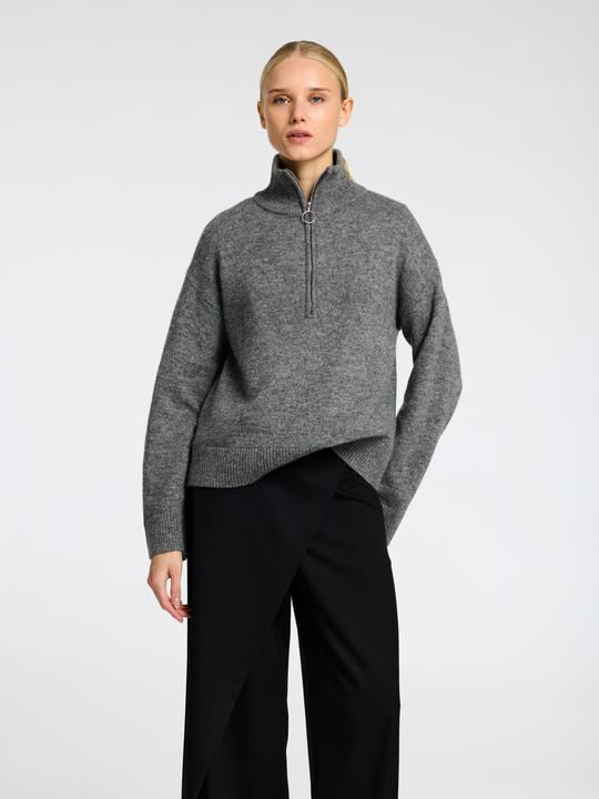 Image du produit Selected Femme Pull demi-zip en tricot (L)