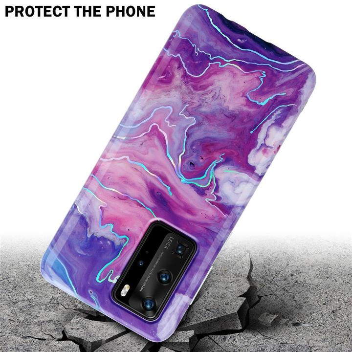 Produktbild Cadorabo IMD TPU Bunter Marmor Cover (Huawei P40 Pro+)