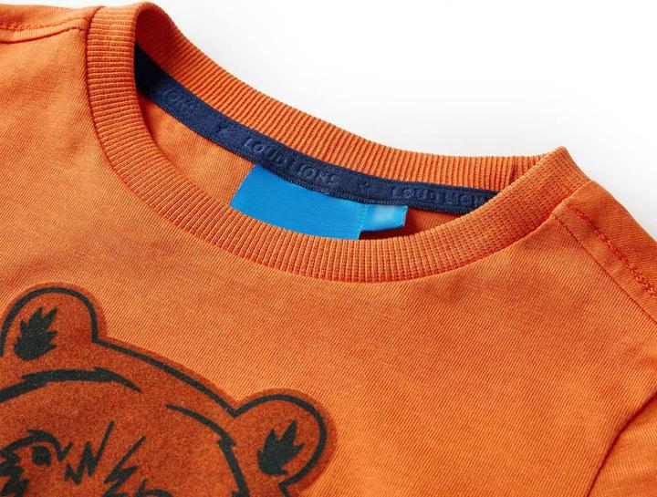 Image du produit VidaXL T-shirt manches longues enfant orange foncé 92,Matière : 100 (92)