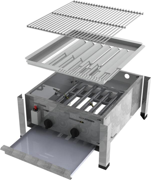 Produktbild ChattenGlut Gasbräter 2-flammig mit Rost (9 kW)