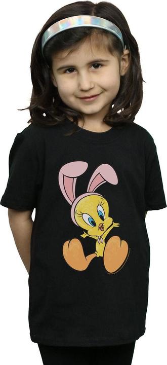 Actual product image Looney Tunes Girls Tweety Pie Bunny Ears Cotton T-Shirt (116)