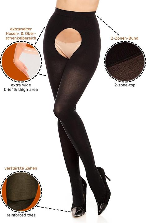 Produktbild Glamory Ouvert 60 Strumpfhosen, Farbe schwarz, Grösse 40-42 (60 DEN, 40 - 42)