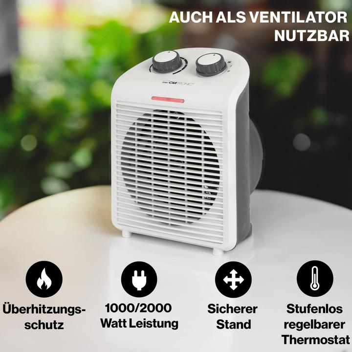 Produktbild Clatronic HL3761WH Elektrische Raumheizung Indoor Elektrischer Raumheizlüfter (2000 W)