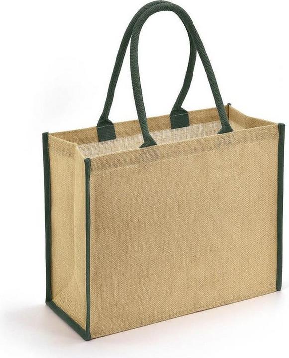 Universal Textiles Einkaufsnetz Mit kontrastfarbenen Streifen Jute (26 l)