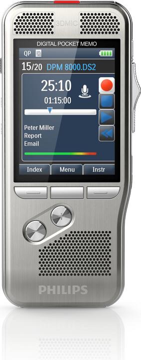 Actual product image Philips DPM8000 Pocket Memo (incl. software, international slide switch) (4 GB)