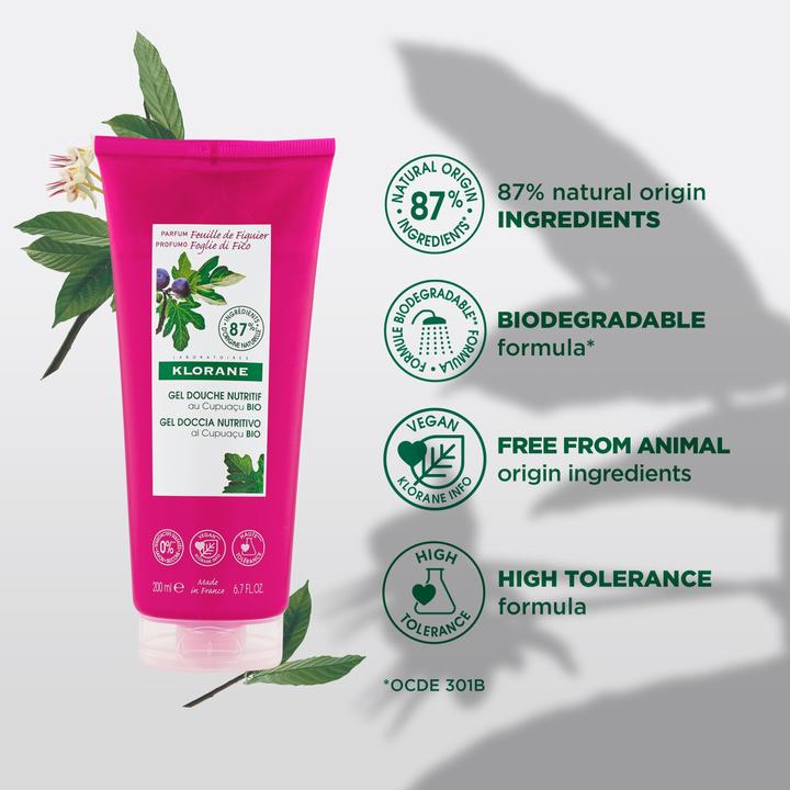 Image du produit Klorane Gel douche à la feuille de figuier (200 ml)