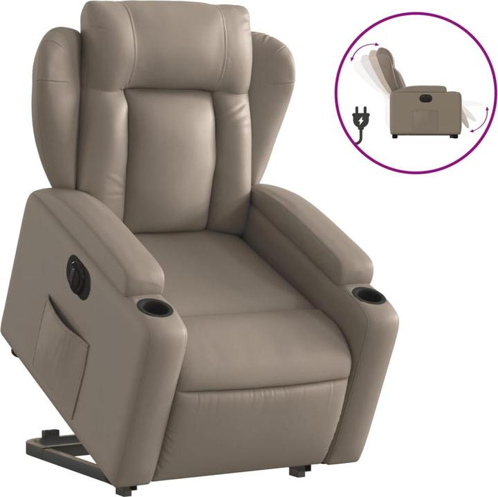 Image du produit VidaXL Fauteuil relax releveur électrique Cappuccino Similicuir