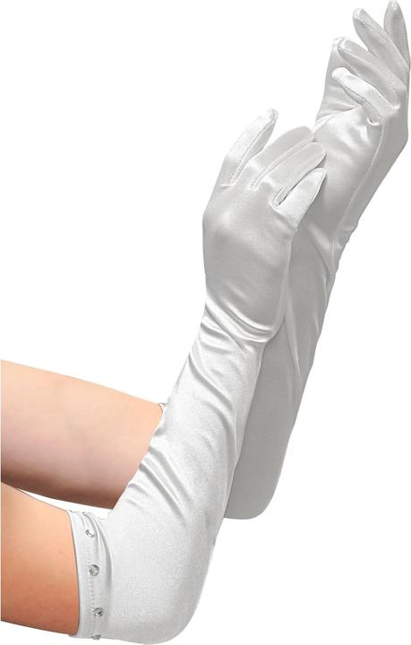 Produktbild Widmann Satin Handschuhe extra lang weiss (One Size)