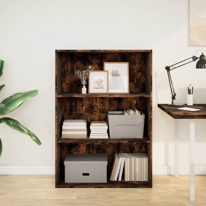 Image du produit VidaXL Bücherregal Regal Standregal Büroregal Aufbewahrungsregal Räuchereiche (80 x 30 x 114 cm)