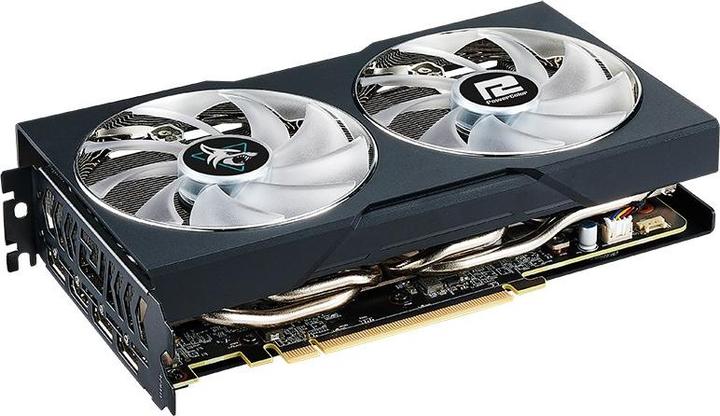 Actual product image Powercolor Radeon RX 7600 XT Hellhound 16GB OC (RDNA 3, GDDR6, 3x DisplayPort, 1x HDMI 2.1) (16 GB)