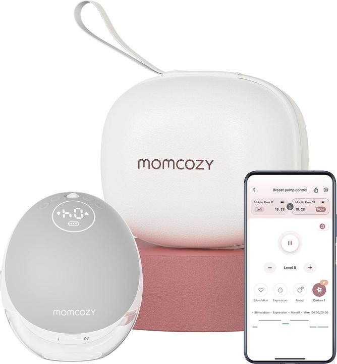 Actual product image Momcozy M9 Hands-Free Breast Pump Grey Single Pack