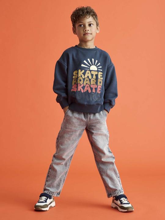 Image du produit Vertbaudet Weite Jungen Jeans mit Dehnbund, Bundweite verstellbar (128)