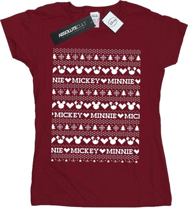 Produktbild Disney Mickey And Minnie Christmas Fair Isle TShirt (S)