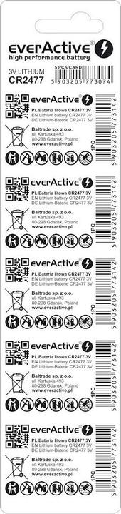 Immagine prodotto Everactive Batteria ad alte prestazioni (5 pz., CR2477, 800 mAh)