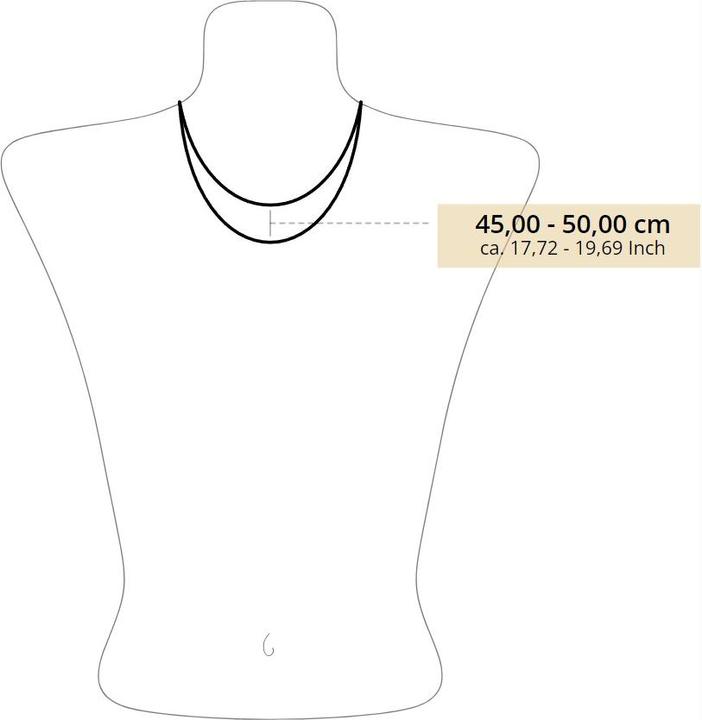 Produktbild Thomas Sabo Kette mit Anhänger in organischer Tropfenform (925er Silber, 45 - 50 cm)