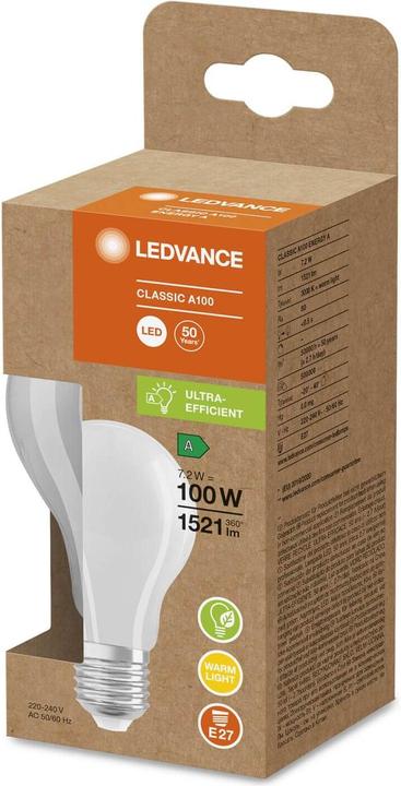 Actual product image Ledvance LED lamp (E27, 7.20 W, 1521 lm, 1 x, A)