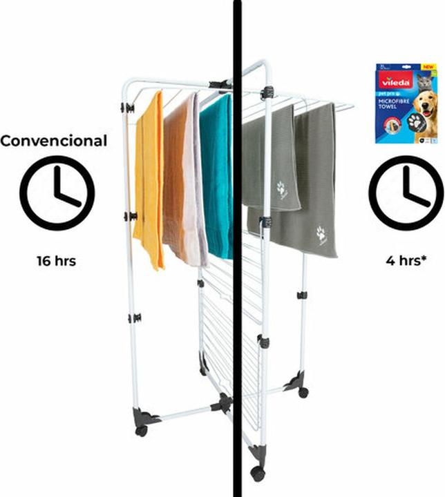Produktbild Vileda Pet Pro Microfaser-Handtuch M (grau, Gr??e M, 45 x 70cm) (45 x 70 cm)