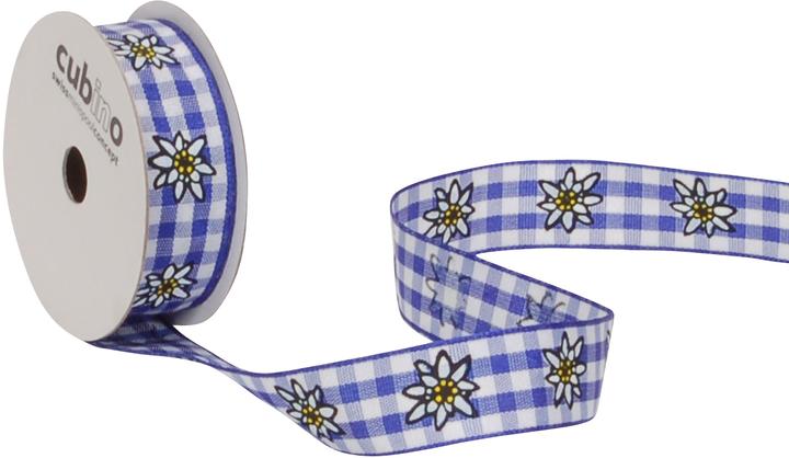 Produktbild Spyk CUBINO KARO EDELWEISS - Dekorband (Geschenkband, 1 x)
