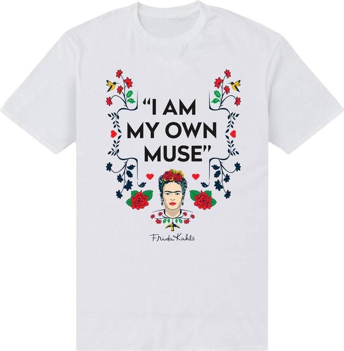 Actual product image Frida Kahlo Unisex Adult I Am My Own Muse T-Shirt (XL)