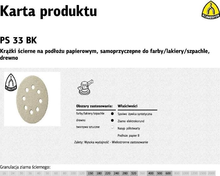 Actual product image Klingspor PS 33 BK - discs 125 mm (400)