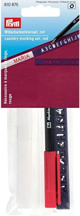 Image du produit Prym Kit de marquage du linge standard, stylo rouge