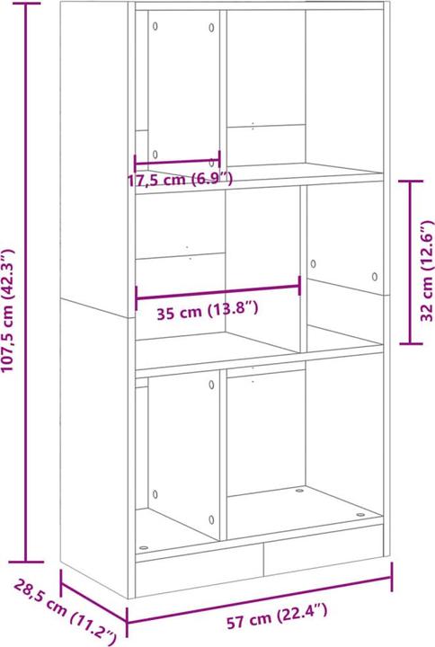 Image du produit VidaXL Lavrenti (57 x 28.5 x 141 cm)