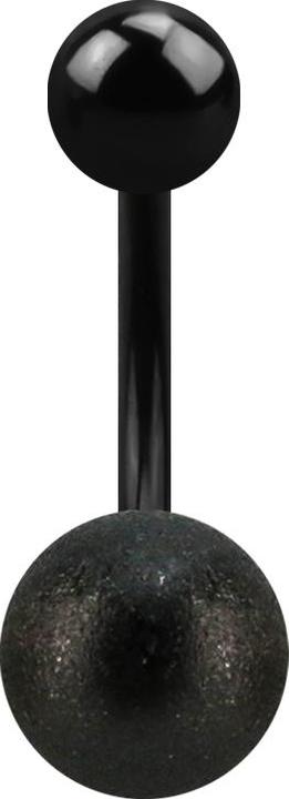 Image du produit Star Piercing Banane noire avec boule et boule mouchetée (Acier chirurgical 316L)