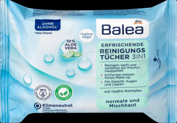 Produktbild dm Balea Erfrischend 3in1 (Reinigungstücher)