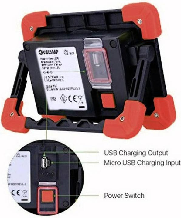 Actual product image Velamp Construction Spotlight LED Battery Spotlight Sauron (1200 lm)