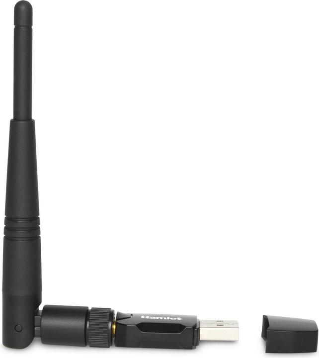 Actual product image Hamlet USB Wi-Fi adapter 600Mbps Dual Band 5GHz + 2.4GHz standard 802.ac with removable antenna (USB)