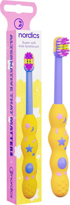 Actual product image Nordics Toothbrush for Children Yellow 4080 Super Softics - (Soft)