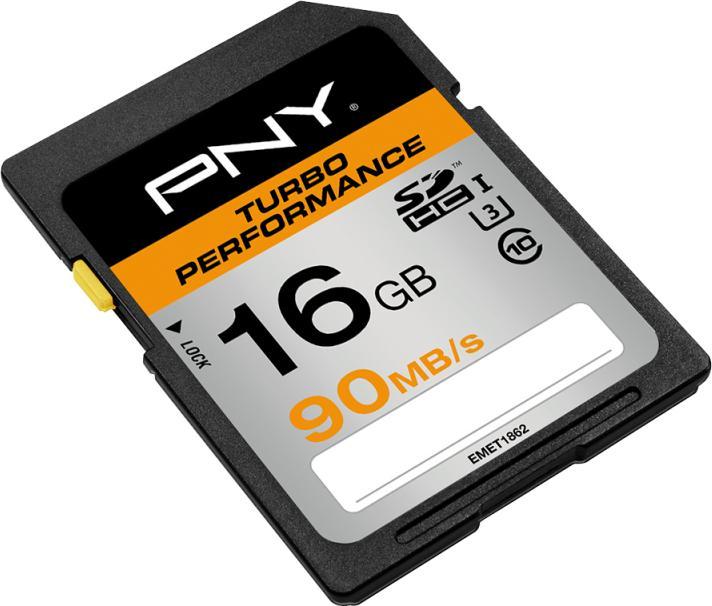 Immagine prodotto PNY Scheda SDHC 16GB Turbo Performance UHS-I (16 GB, SDHC, U3, UHS-I)