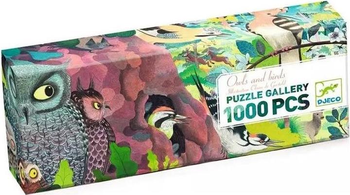 Produktbild Djeco Puzzle Gallery Owls and birds (1000 Teile)