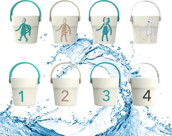Actual product image Matchstick Monkey Bath time play bucket, stacking bucket
