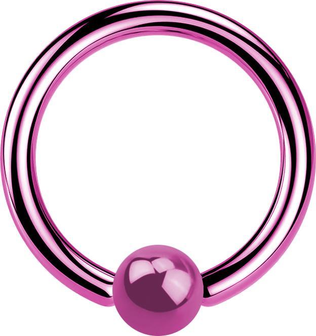 Immagine prodotto Star Piercing Anello di chiusura a sfera rosa (senza ottone, Acciaio chirurgico 316L)