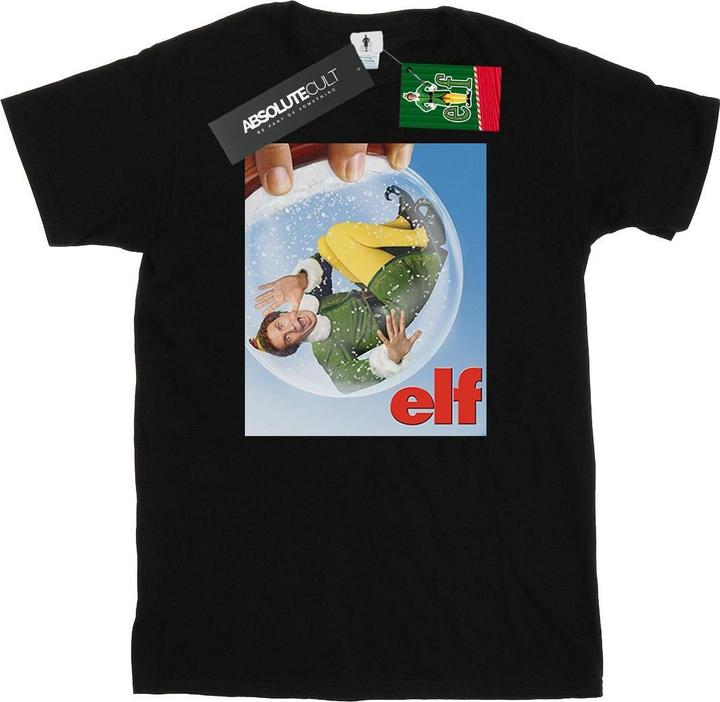 Actual product image Elf Mens Snow Globe Poster T-Shirt (XXL)
