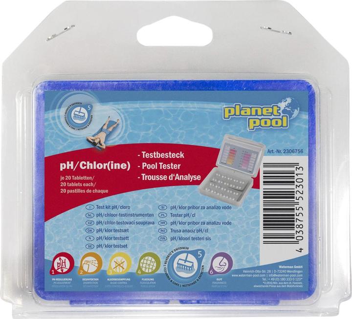 Planet Pool Kit per il test del pH/cloro